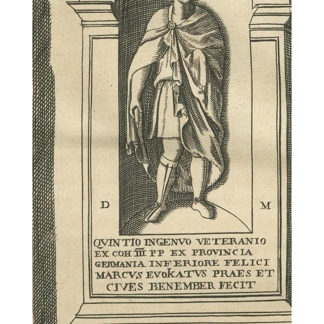 Montfaucon, Funerary Monuments and Fighting Soldiers, Montfaucon Roman Plate, 1722, Engraving For Sale - Image 4 of 8