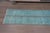 1970 Vintage Handwoven Turquoise Turkish Runner For Sale - Image 9 of 10