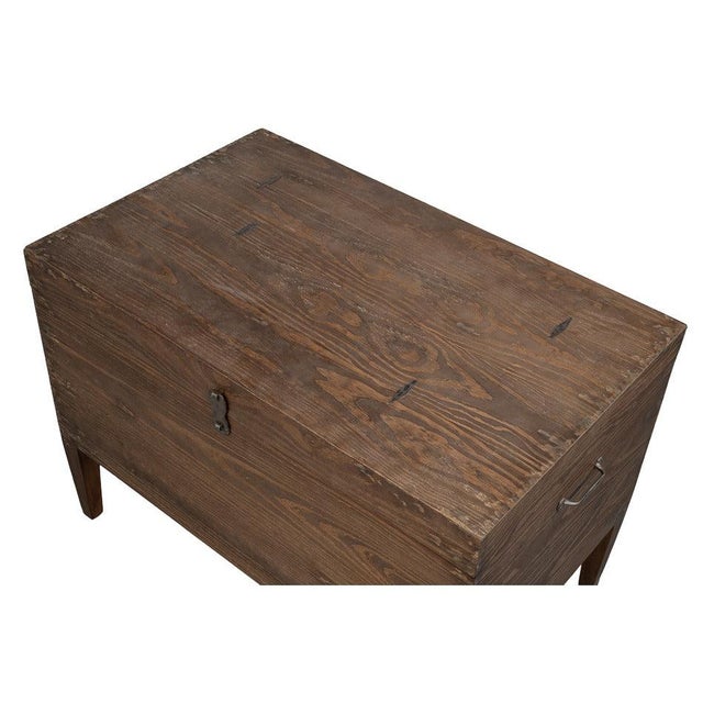 Not Yet Made - Made To Order Swedish-Style Trunk Side Table in Antiqued Cream For Sale - Image 5 of 11
