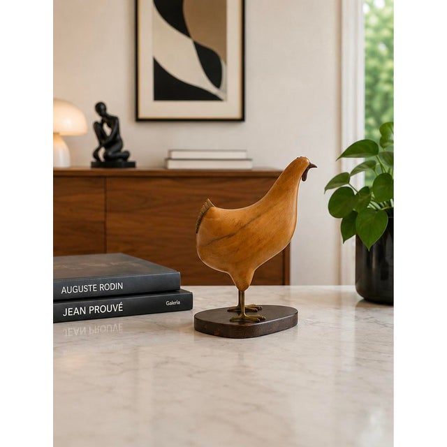 Austria, circa 1930s Austrian Modernist sculpture by Hagenauer Wien, executed in beautifully carved walnut with stylized...