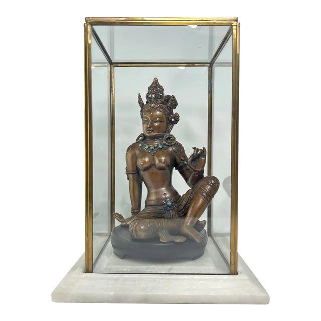 Late 20th Century Nepalese Copper Hindu Goddess Parvati Statue For Sale