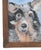 Charming folk-art doggie dog puppy portrait study, oil on stretched artist canvas. Unsigned. Includes the primitive brown...