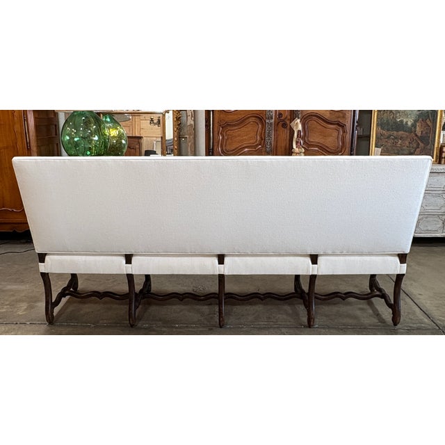 Wood Early 20th Century Louis XIV Style French Walnut Os De Mouton Sofa For Sale - Image 7 of 11