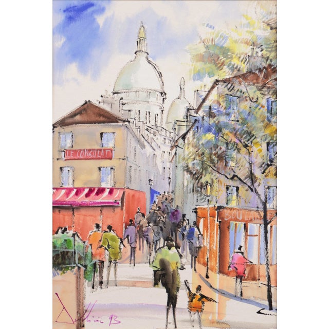 'Le Consulat, Montmartre, 1993', French School, Paris Cafe, Cathedral of Sacré-Cœur, Basilica For Sale - Image 10 of 10