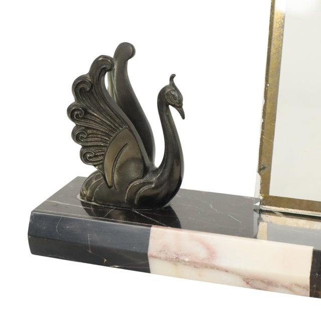 Large Art Deco Marble Photo Frames with Birds, 1930s, Set of 2 For Sale - Image 9 of 18