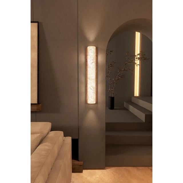 Kddō 2 Small Ikoko Wood Wall Light by Alabattro Italian For Sale - Image 6 of 7