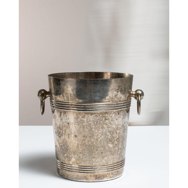 Metal 20th Century French Silver-Plated Champagne Bucket For Sale - Image 7 of 15