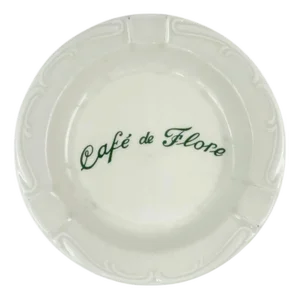 Vintage Cafe De Flore Paris France Porcelain Ashtray Dish