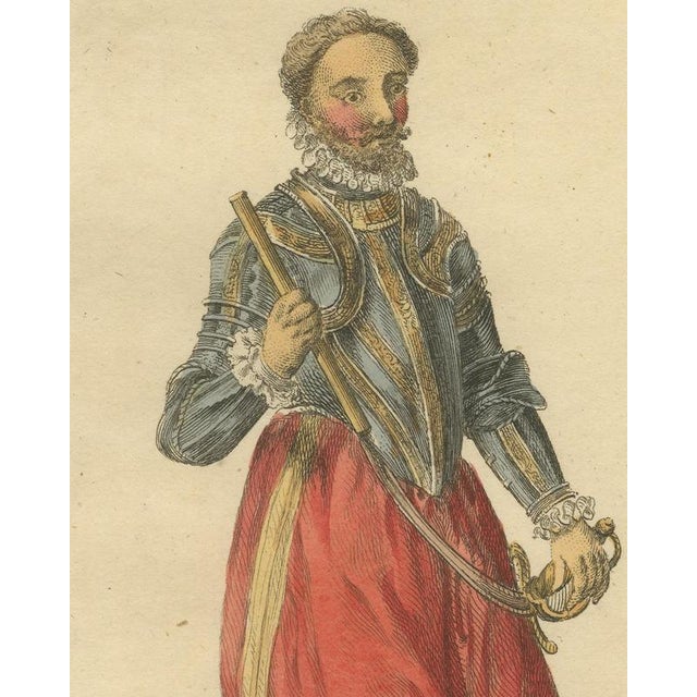 Jeffreys, Prince of Orange in 1572 in Armor, 1757, Engraving For Sale - Image 4 of 8