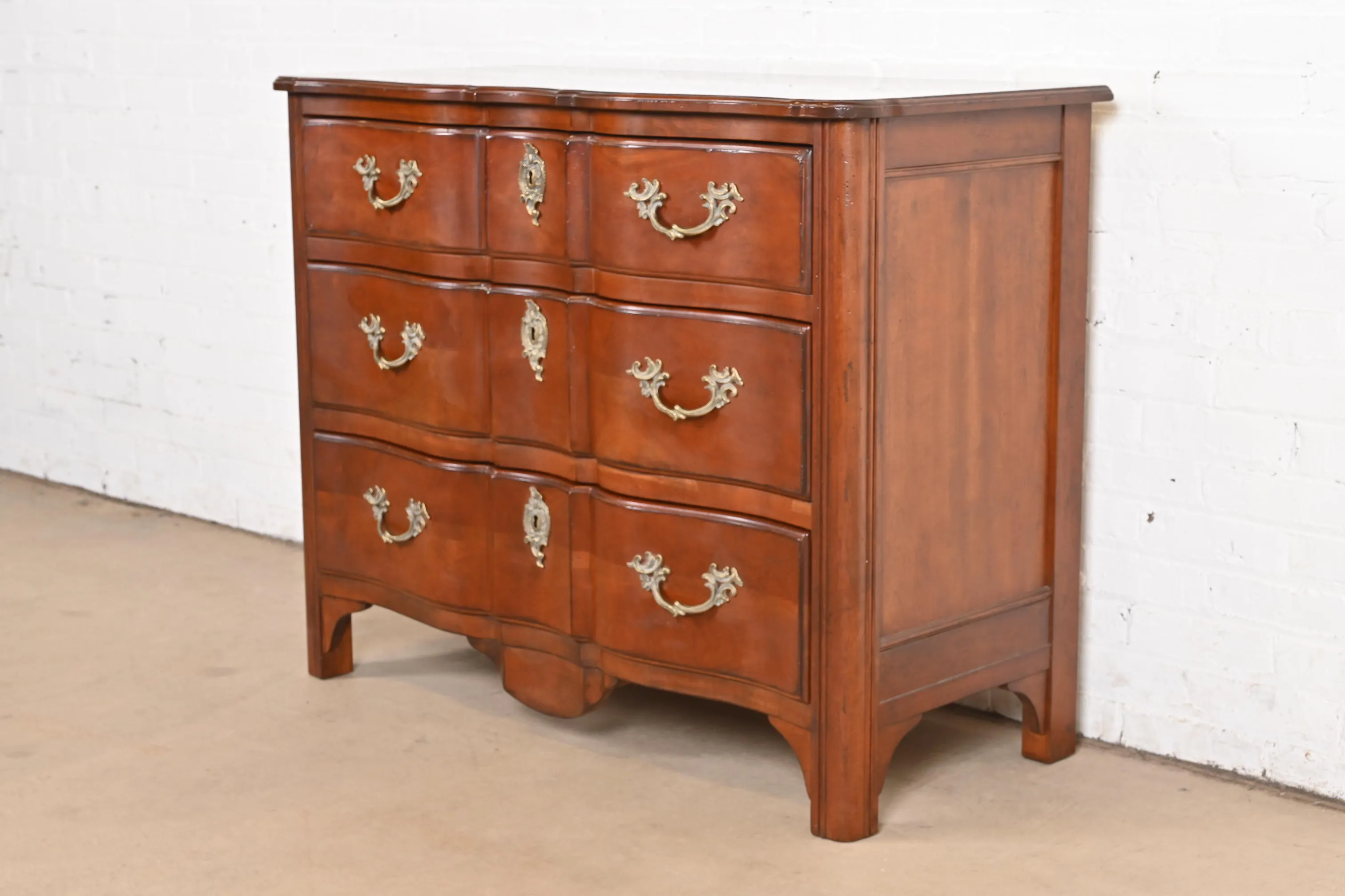 Drexel Heritage French Provincial Louis XV Carved Fruitwood Chest