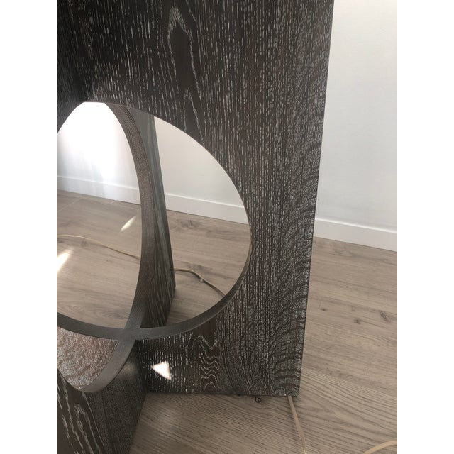Contemporary Custom Gray Target-Pattern Side Table For Sale In Los Angeles - Image 6 of 8