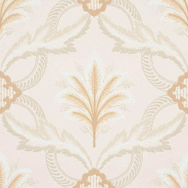 Schumacher Sample - Schumacher Front Waltz Wallpaper in Grey & Gold For Sale - Image 4 of 4