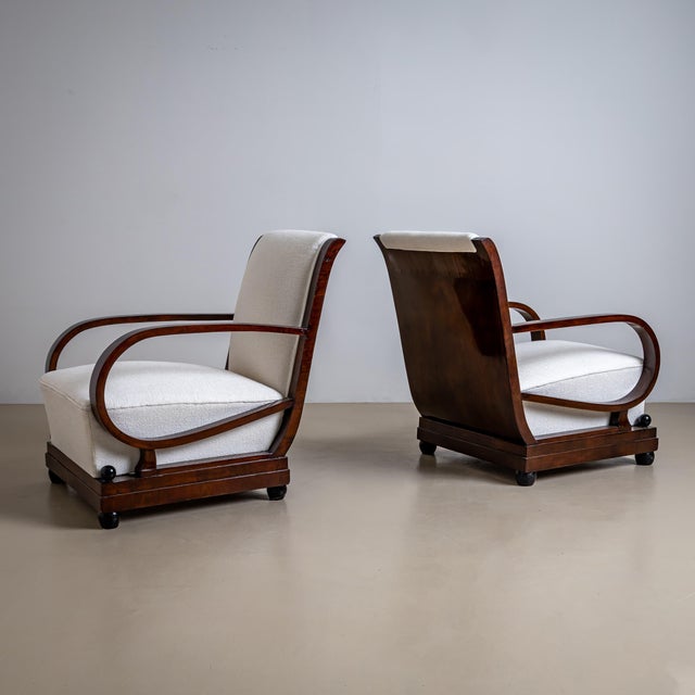 Early 20th Century Pair of Art Deco Armchairs, Italy For Sale - Image 14 of 14