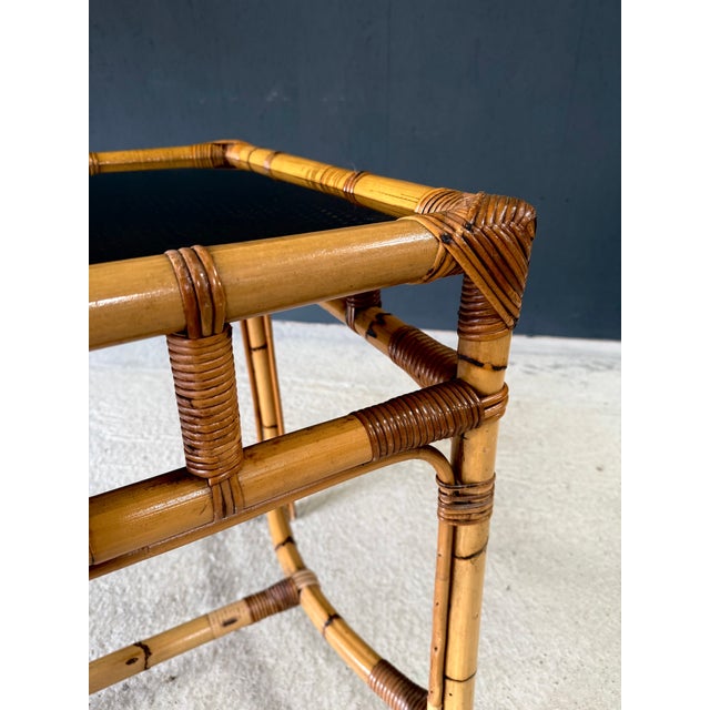 Bamboo Console Side Table, Italy, 1960s For Sale - Image 10 of 18