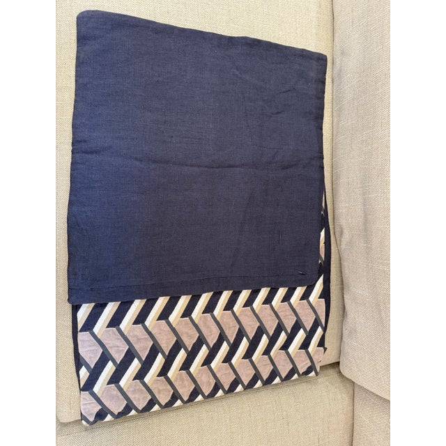 Contemporary Williams-Sonoma Harwich Fossil Blue Pillows, Pair For Sale - Image 3 of 12