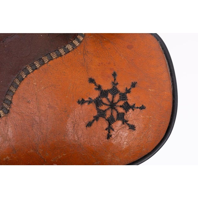 Two-Tone Leather Camel Seat, Egypt, 1960s For Sale - Image 10 of 11