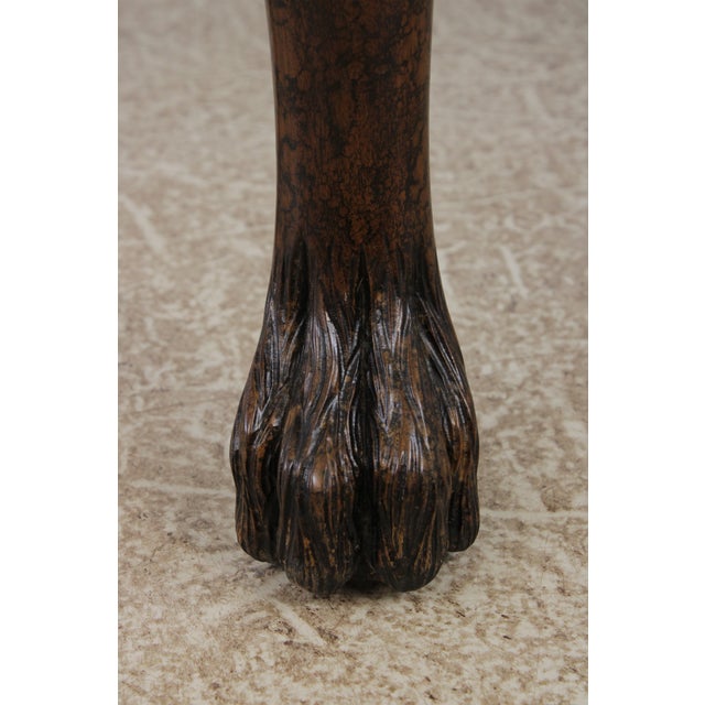 Maitland Smith Mahogany Leather Top Console Table For Sale - Image 13 of 16