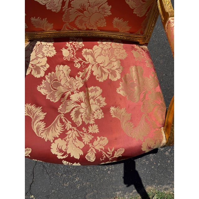 Gilded Louis XVI-Style Armchair For Sale - Image 11 of 12