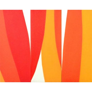 "Esprit" Contemporary Minimalist Geometric Oil Triptych Painting by Shyun Song - Set of 3 For Sale