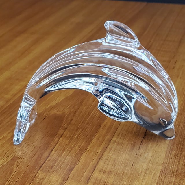 Contemporary Late 20th Century Waterford Crystal Signed Leaping Dolphin For Sale - Image 3 of 10