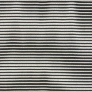 Schumacher Geoffrey Metallic Stripe Fabric in Smoke