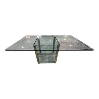 Late 20th Century Glass Dining Table For Sale