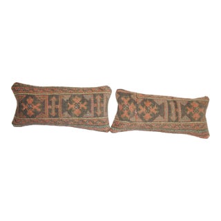 Turkish Lumbar Rug Cushion Cover - A Pair For Sale