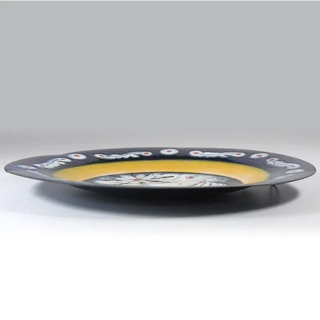 1960s Italian Enameled Plate from Atelier Cellini, 1960s For Sale - Image 5 of 11