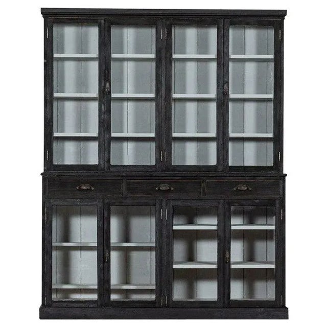 English Ebonised Glazed Pine Dresser or Bookcase, 1890 For Sale - Image 12 of 12