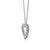 14k White Gold Lab-Grown Heart Diamond Pendant Necklace For Sale - Image 4 of 5