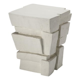 Brick Fiber Glass Indoor/Outdoor Side Table For Sale