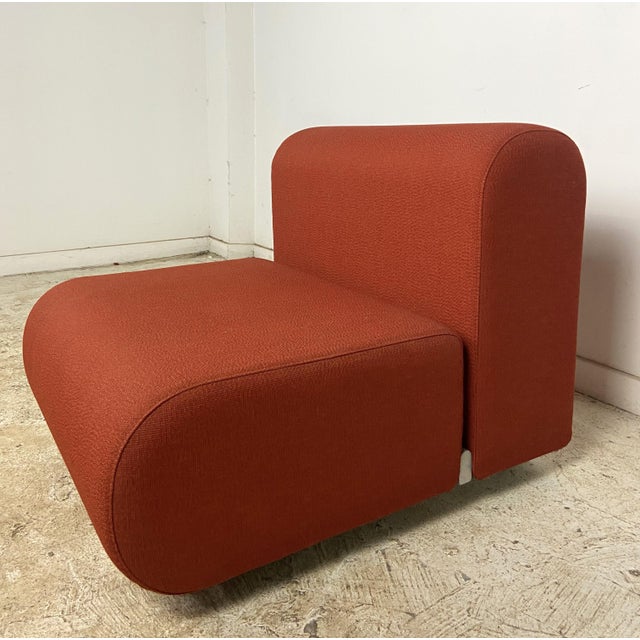 Knoll Kazuhide Takahama Suzanne Lounge Chair Rust Textured Fabric