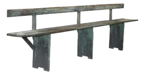Primitive Pine School Bench, C 1920