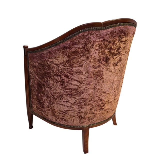 Wood Pair of French Art Deco Armchairs Attributed to Maison Dominique France, Circa 1928–1932 For Sale - Image 7 of 18