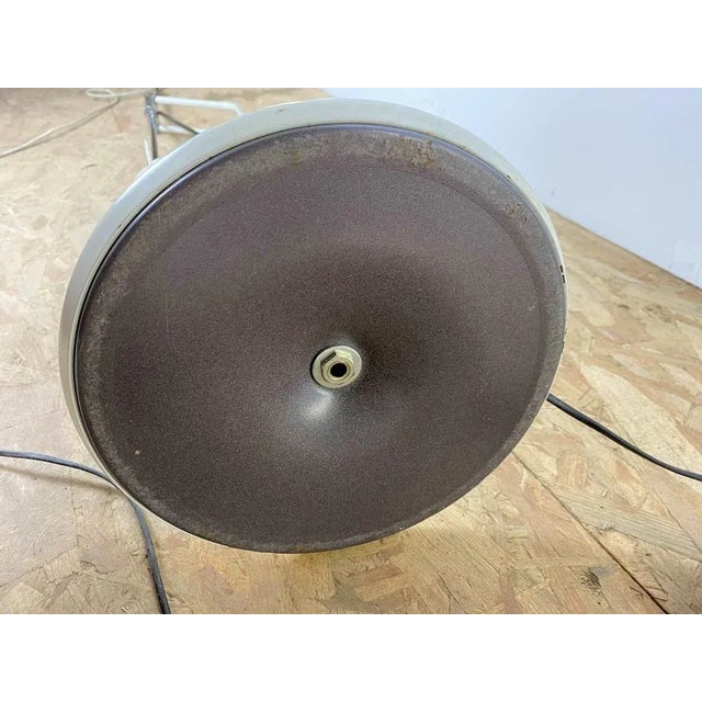 Vintage Chromed and White Metal Up-Light Floor Lamp, 1970s For Sale - Image 12 of 13