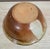 1960s Mid Century Modern Round Bowl Studio Hand Thrown Large Blue Tan Brown Signed MCM For Sale - Image 5 of 8