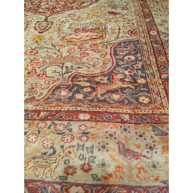 Antique Turkish Sivas Rug, Handwoven Wool, Garden Design, 19th Century, 4' x 6' For Sale - Image 15 of 16