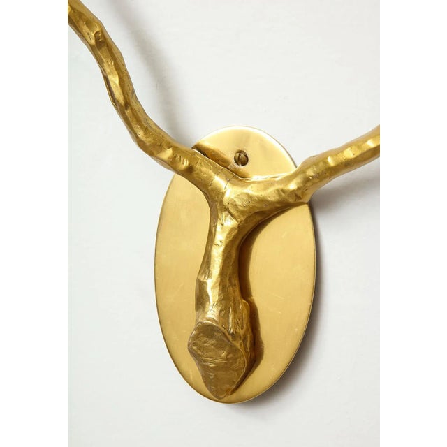 Bespoke Arbre Brass Sconces - a Pair For Sale In New York - Image 6 of 9