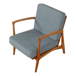 Armchair in Cherry Frame, 1960s For Sale