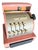 Vintage Retro Pink and Black Metal Tom Thumb Cash Register For Sale