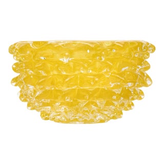 Yellow Murano Glass Rostrate Bowl For Sale