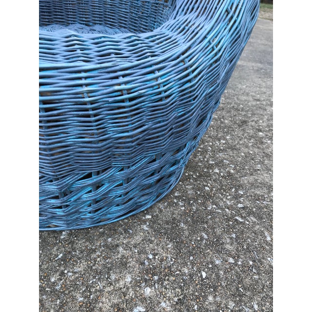 MidCentury Modern Wicker Tub Chair Chairish