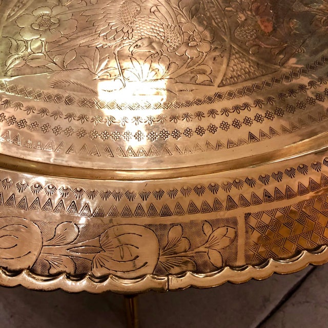 1950s Mid-Century Modern Brass Tray Table For Sale - Image 9 of 13