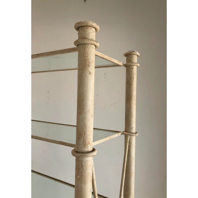 Metal 1970's Giacometti Style Brutalist Etagere For Sale - Image 7 of 10
