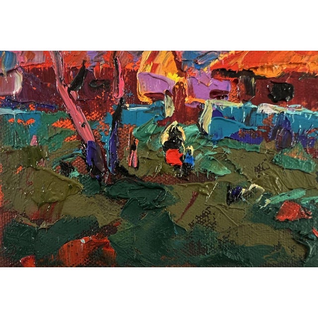 Oil Painting Sunset Village Glow Oleksiy Ivanyuk For Sale - Image 6 of 8