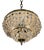 Vintage Italian Brass and Crystal Pendant Light, 1960s For Sale