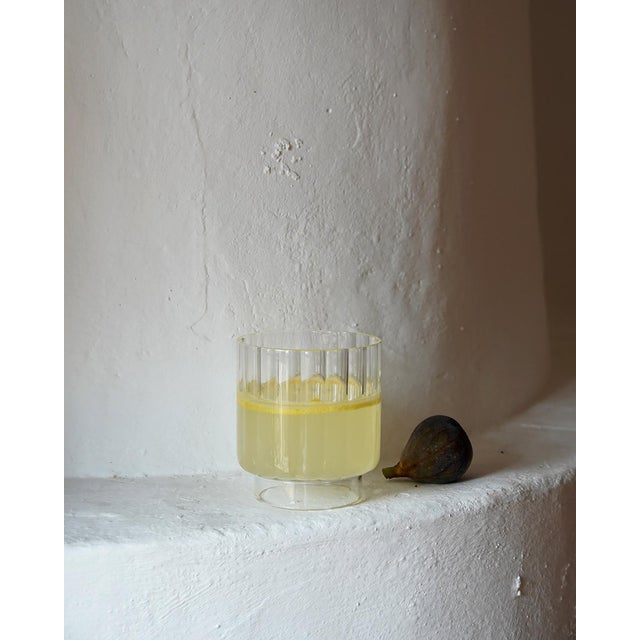 Contemporary Pillar Tumbler Glass - Set of 4 For Sale - Image 3 of 5