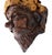 Very Fine Detailed Burl Wood Carving of an Elf or Gnome Face Wall Sculpture MINT. Artist dated and signed.