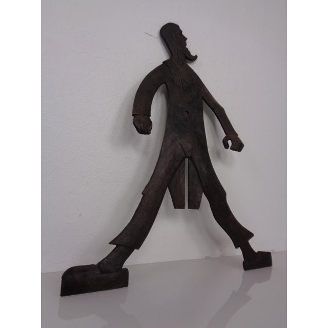 Black Handmade Wrought Iron Sign of Tailors Guild, Germany, 1900 For Sale - Image 8 of 18