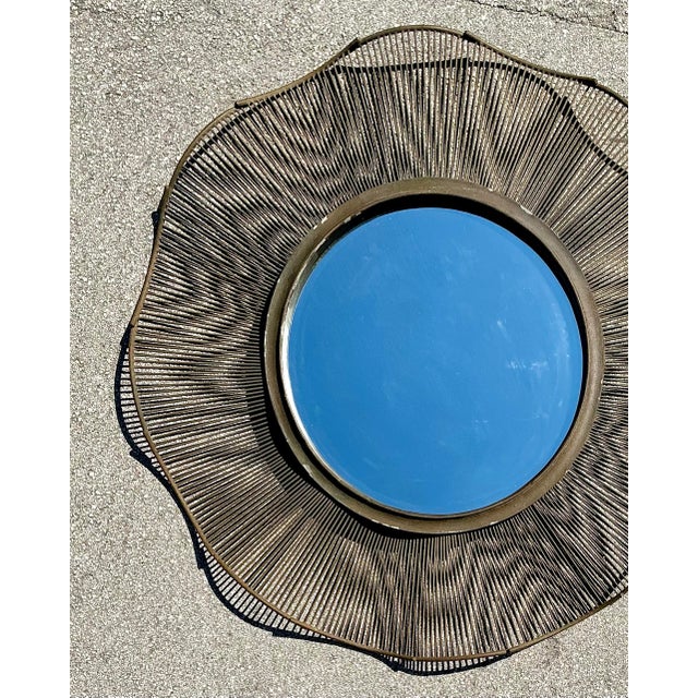 Vintage Monumental Wave Mirror For Sale - Image 11 of 12